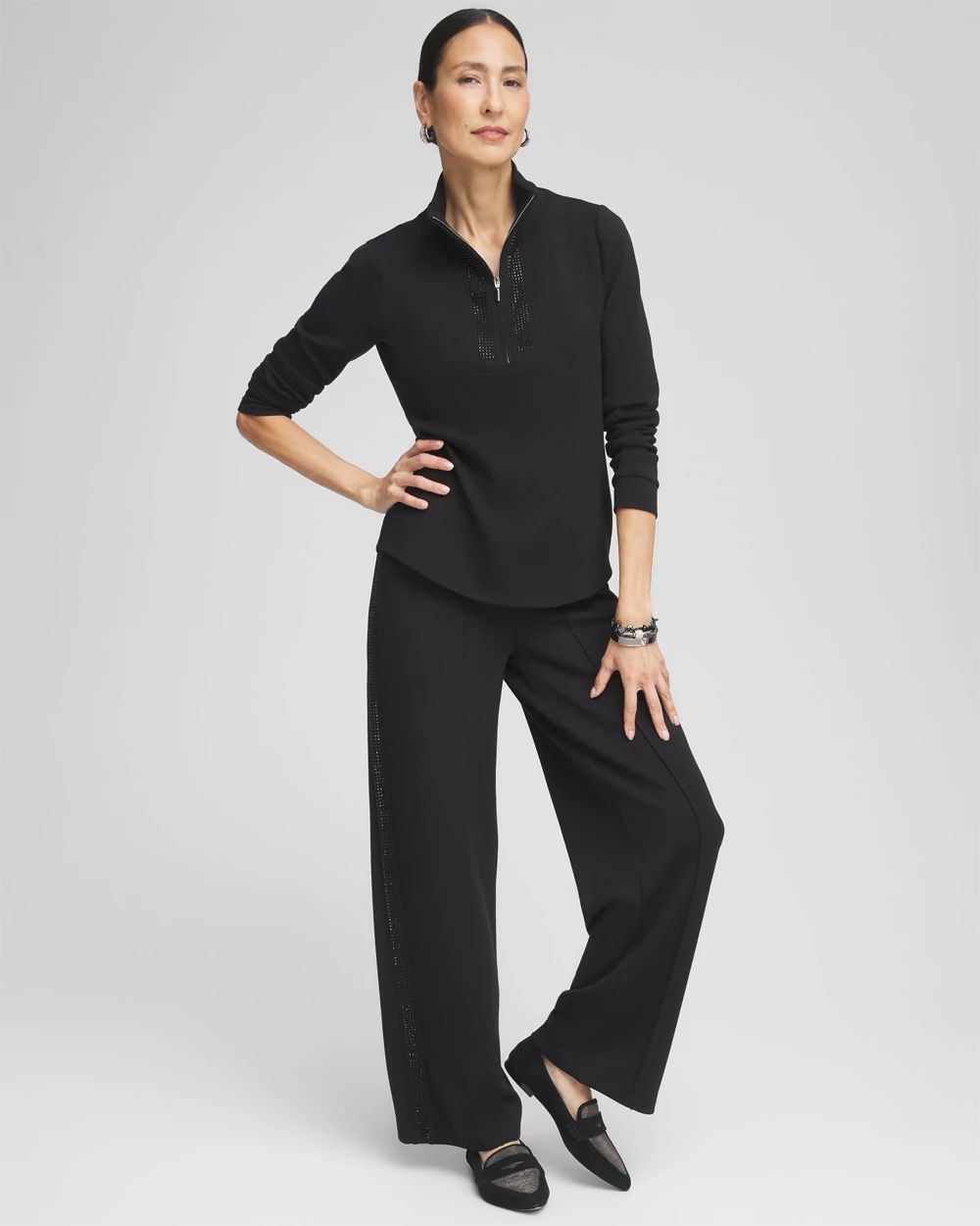 Zenergy® Scuba Embellished Pants | Chico's